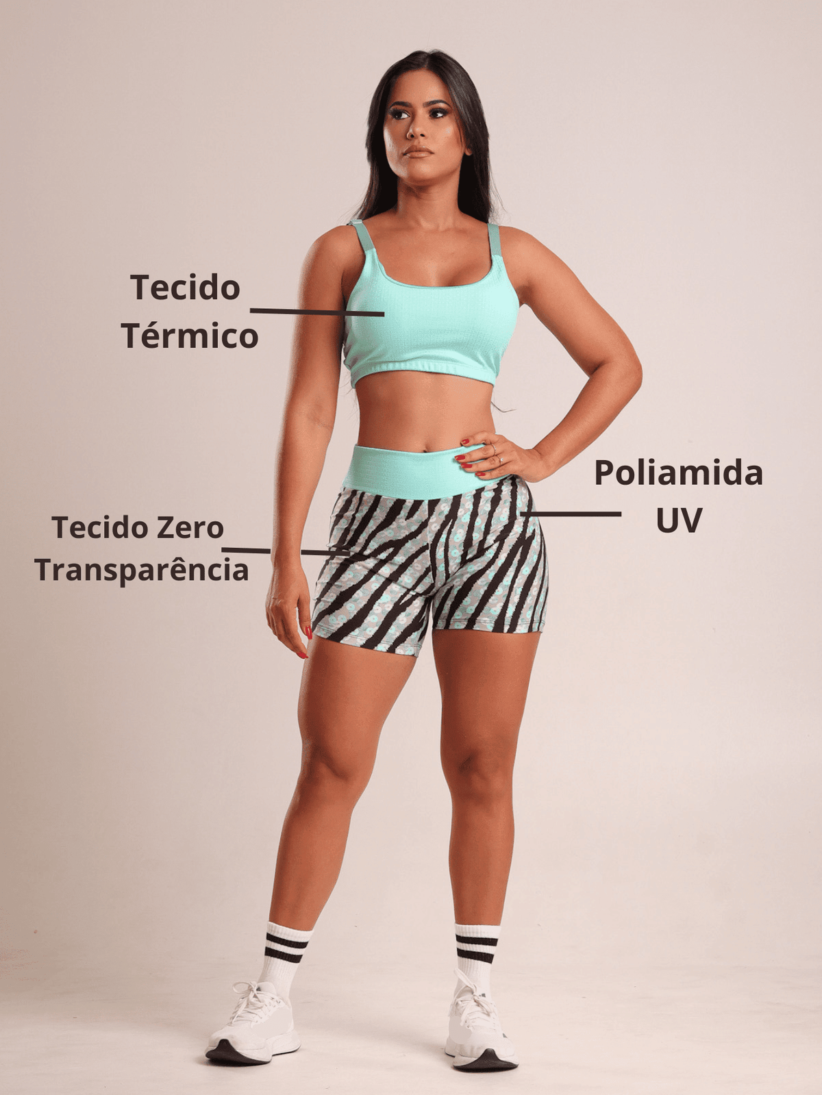 Keona Conjunto Fitness Feminino para Corrida e Academia Short e Top com Alça de Regulagem Confortáfel